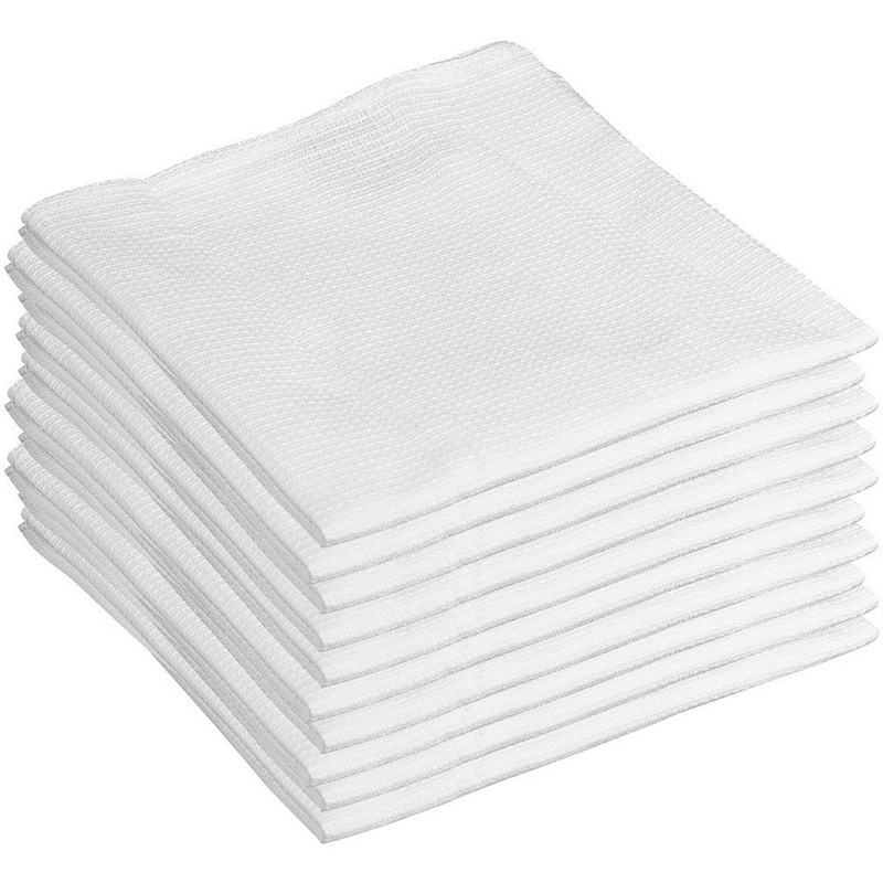 Полотенце вафельное отбеленное 40x80 см 160 г/кв.м 10 штук в упаковке