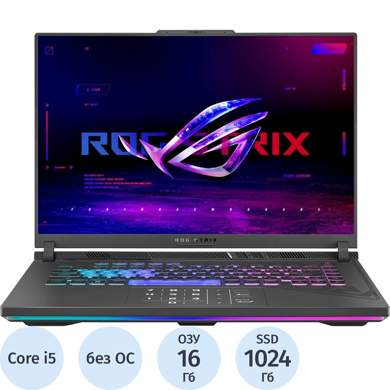 Изображение товара Asus ROG Strix G16 G614JU N3540 ноутбук игровой 16  RTX 4050 16ГБ 1024ГБ без ОС
