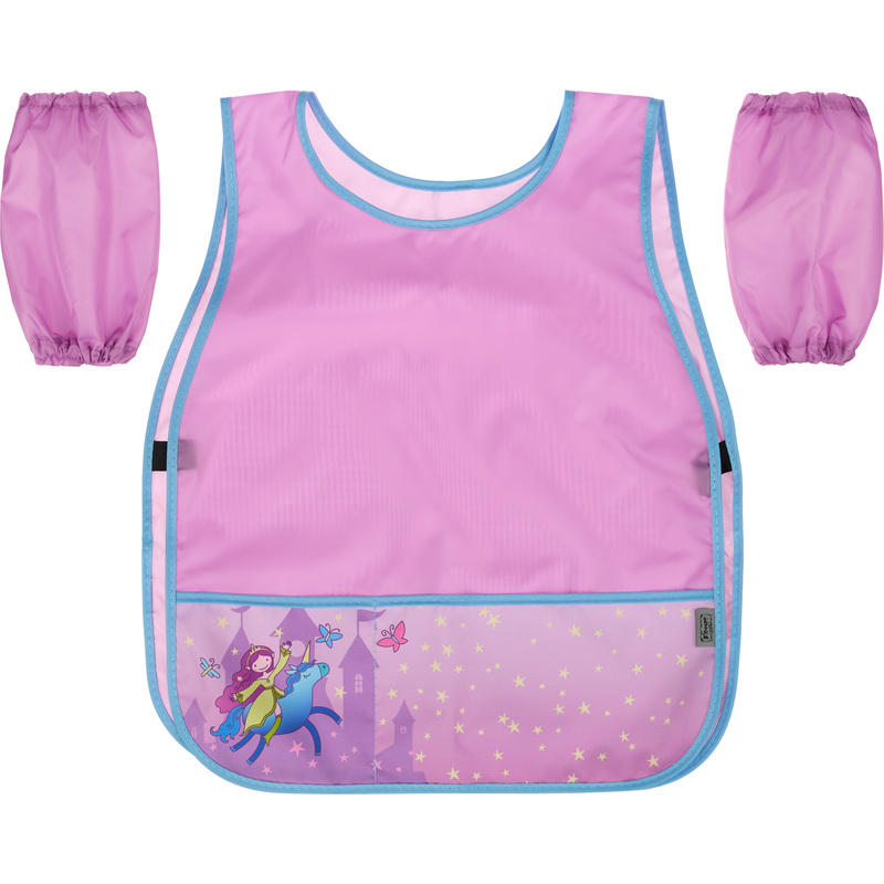 Изображение товара Фартук для труда Комус Класс Elf girl сиреневый с нарукавниками для девочек от 3 лет