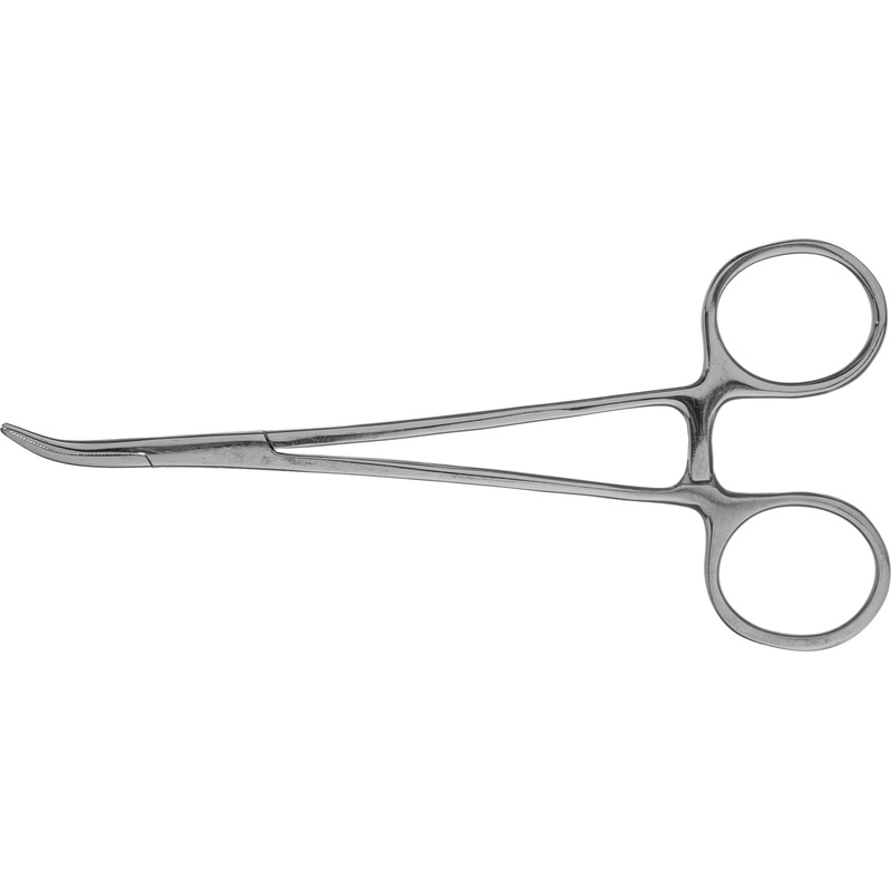 Изображение товара Зажим кровоостанавливающий Ворсма типа Москит изогнутый по ребру