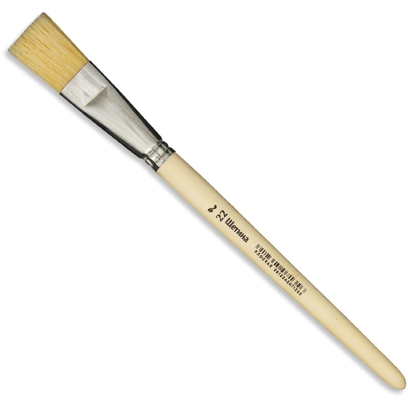 Изображение товара Кисть для рисования №22 Комус Класс плоская щетина короткая ручка