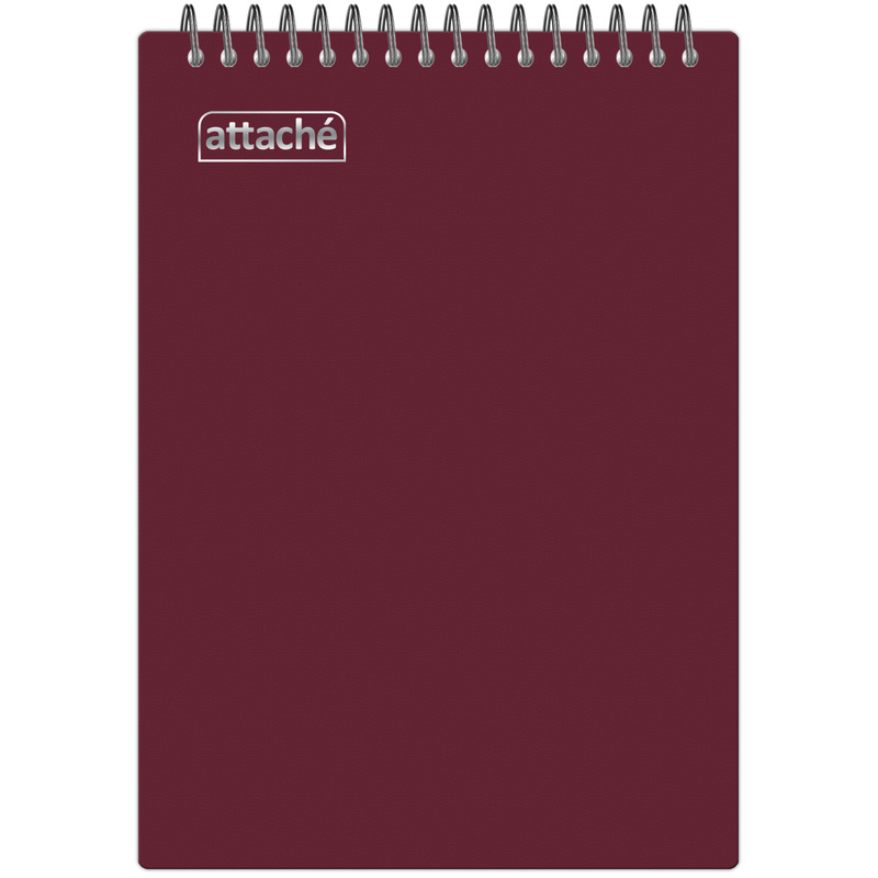 Изображение товара Блокнот Attache А4 80 листов бордовый в клетку на спирали (210х294 мм)