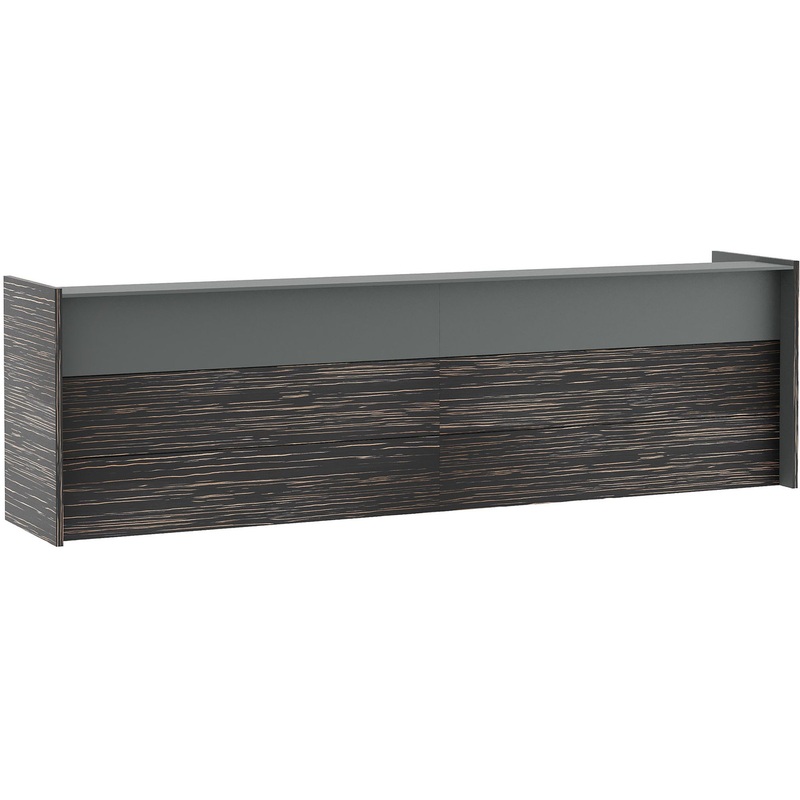 Изображение товара Стойка ресепшн SS Dali 380 эбен/антрацит с регулируемыми опорами