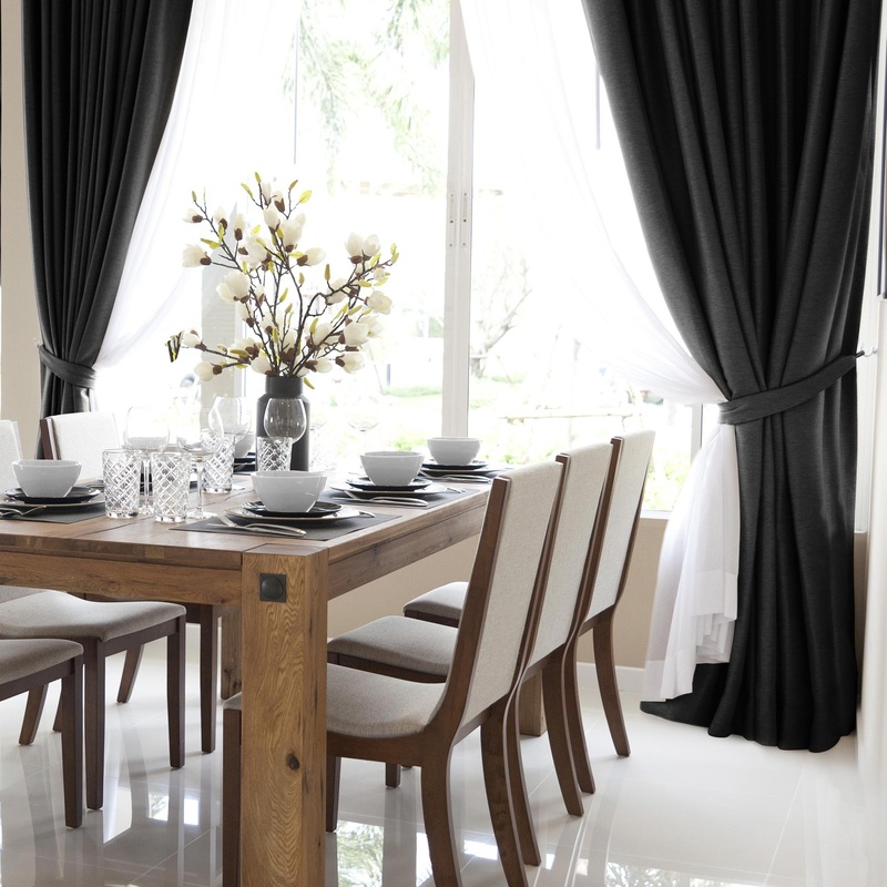 Изображение товара Штора Волшебная ночь Рогожка 200x270 см тёмно-серая натуральная фактура