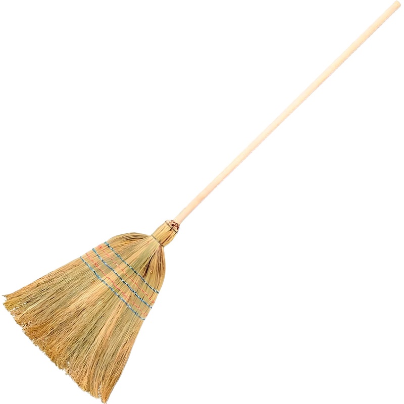 Изображение товара Метла уличная плоская сорго 28x40 см с черенком 140 см