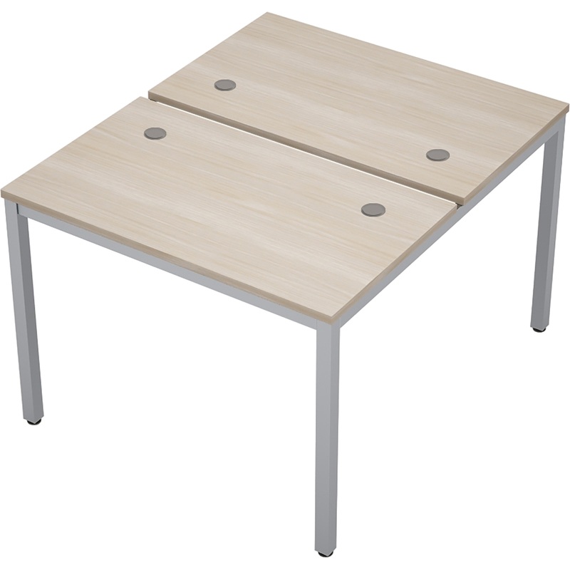 Изображение товара Стол приставной Avance 6МБ.267 двухместный с матовой алюминиевой отделкой