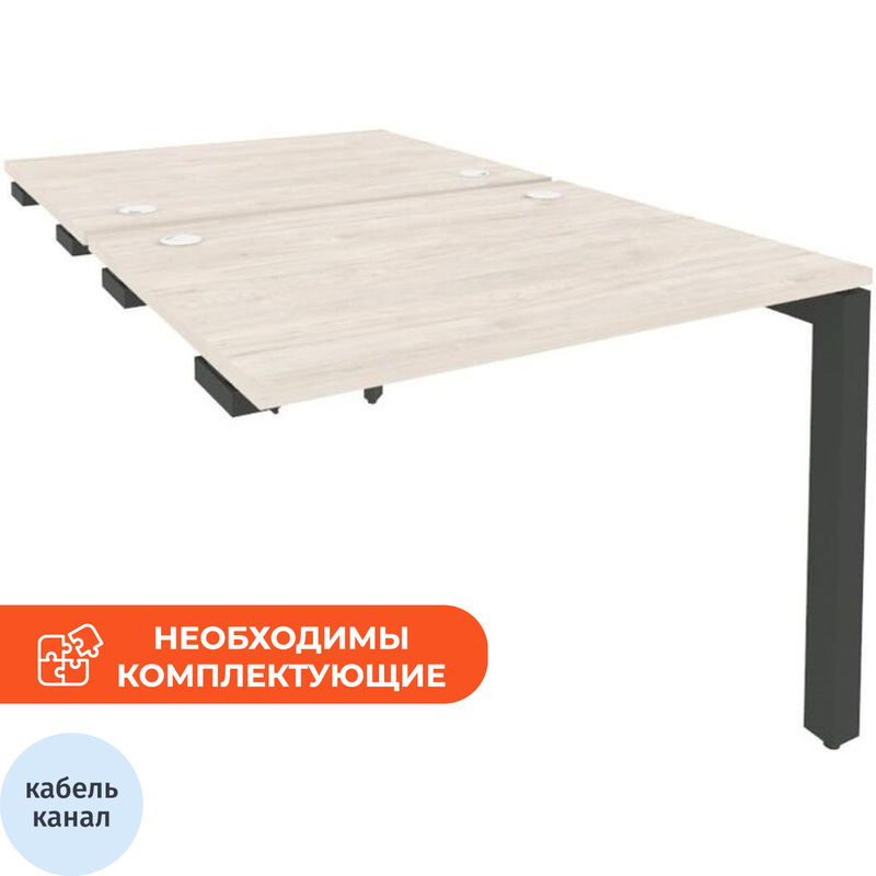 Изображение товара Рабочая станция ONIX-П O.MP-D.SPR-1.8 2 рабочих места, денвер светлый/антрацит