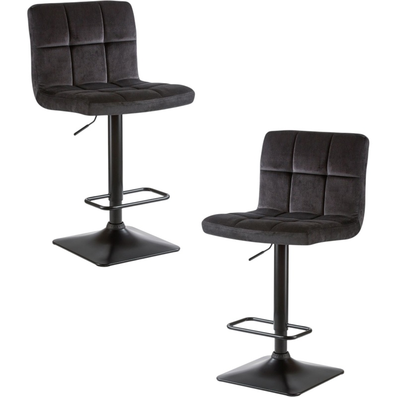 Изображение товара Стул барный DOBRIN DOMINIC Черный велюр с фанерой и основанием