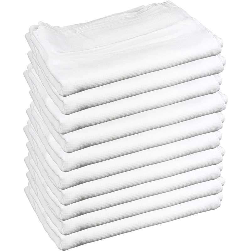 Изображение товара Полотенце вафельное 45x70 см 145 г/кв.м белое 10 штук в упаковке