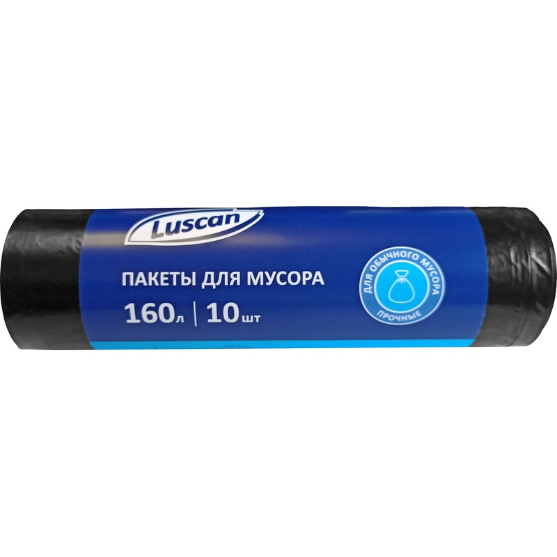 Изображение товара Мешки для мусора Luscan 160 л черные упаковка 10 штук