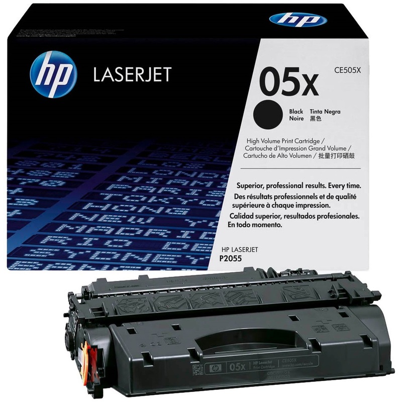 Изображение товара Лазерный картридж HP 05X CE505X чёрный оригинальный повышенной емкости