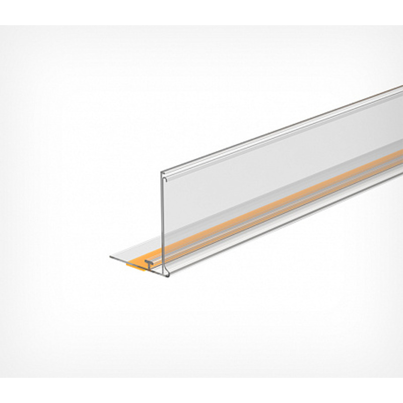 Изображение товара Ценникодержатель полочный самоклеящийся ME39 длина 1250 мм прозрачный 50 штук
