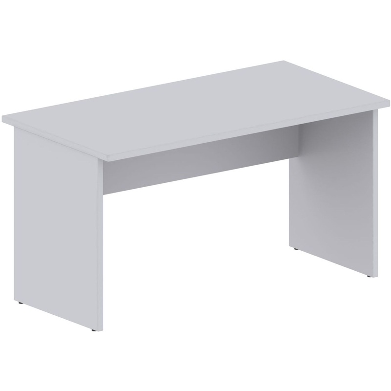 Изображение товара Стол прямой Комус Мебель Easy One 908864 светло-серый 1400х730х743 мм