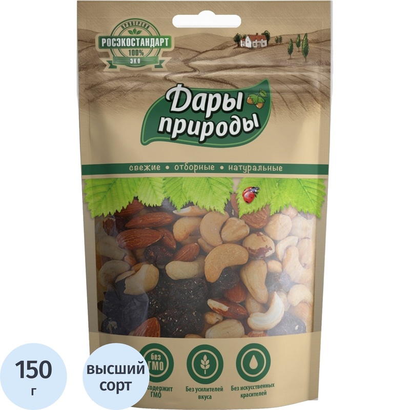 Изображение товара Коктейль из изюма и орехов Дары природы 150 г