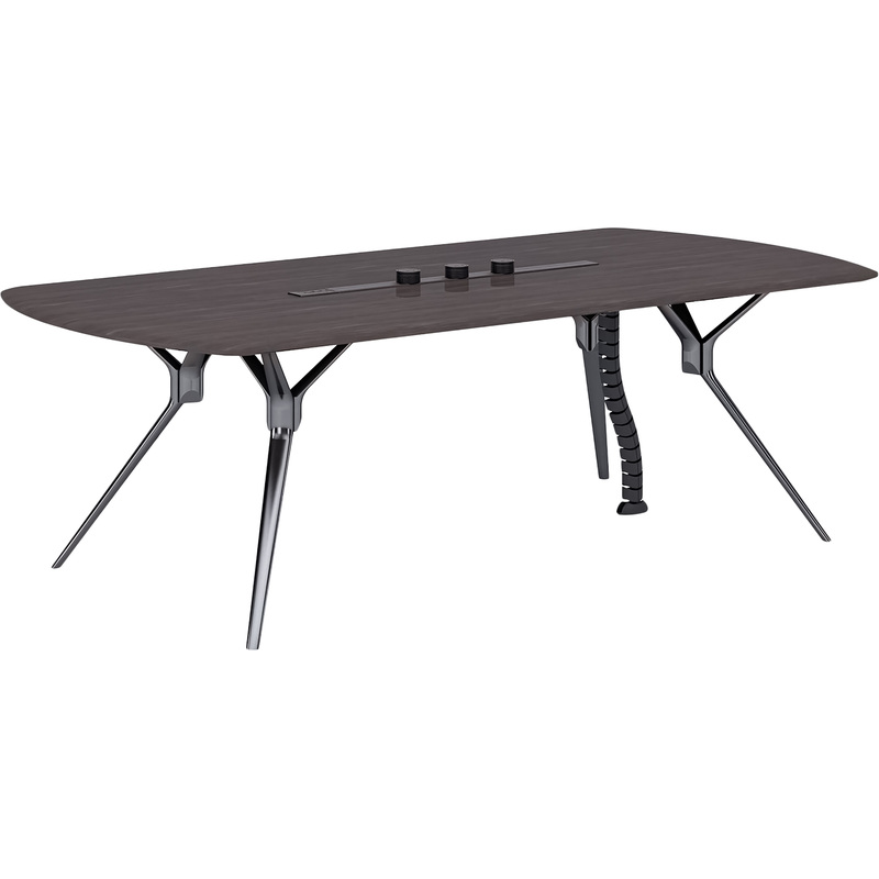 Изображение товара Стол для переговоров Ares Lux с кабель-каналом дуб жжёный 2400х1200х765 мм