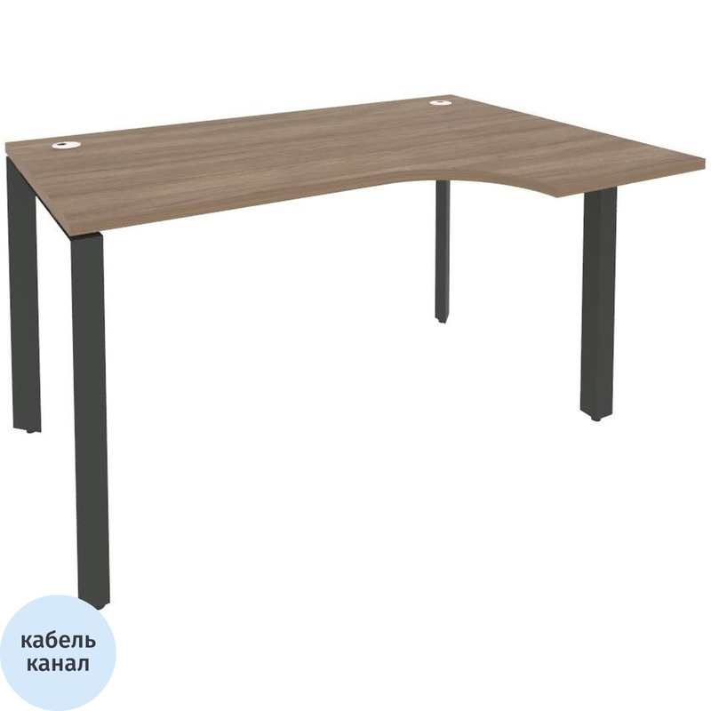 Изображение товара Стол эргономичный ONIX-П O.MP-SA-2R правый дуб аризона/антрацит