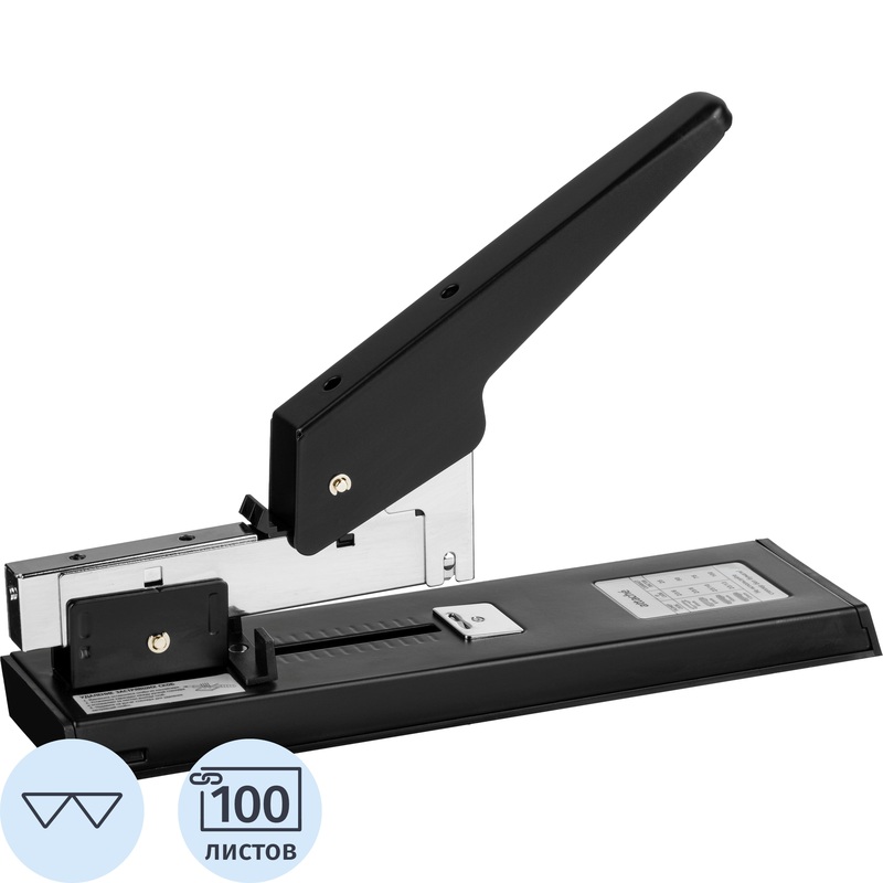 Изображение товара Мощный степлер Attache Economy до 100 листов черный с регулируемой глубиной