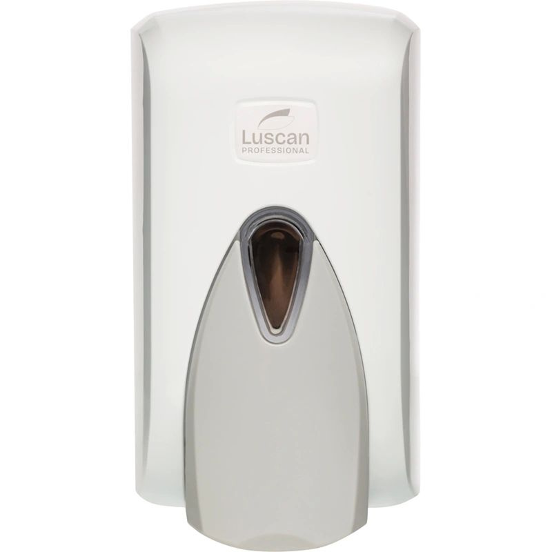 Изображение товара Уценка. Дозатор для жидкого мыла механический Luscan Professional пластик бело-серый 0.5 л