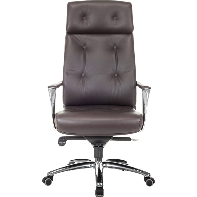 Изображение товара Кресло руководителя Бюрократ Dao коричневое натуральная кожа метал