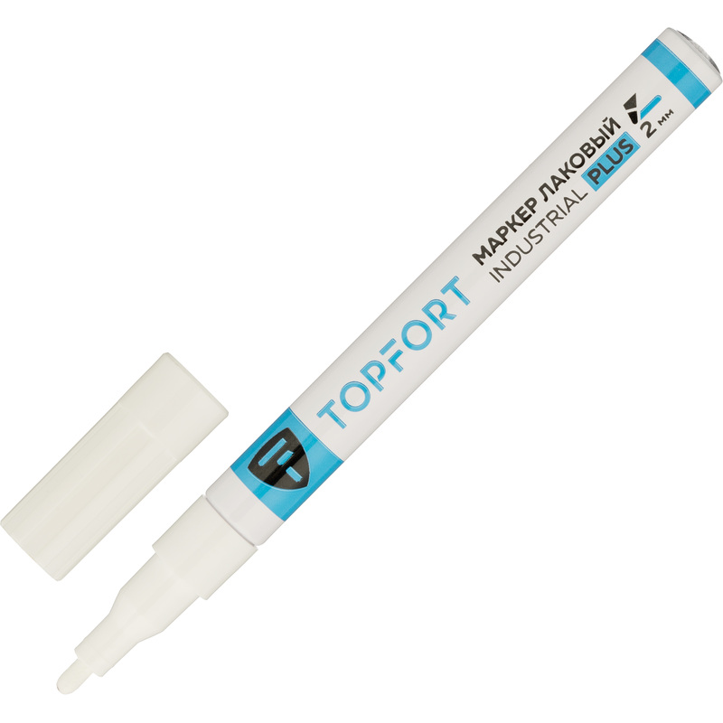 Изображение товара Маркер промышленный лаковый TOPFORT Industrial Plus для агрессивной среды белый 1-2 мм