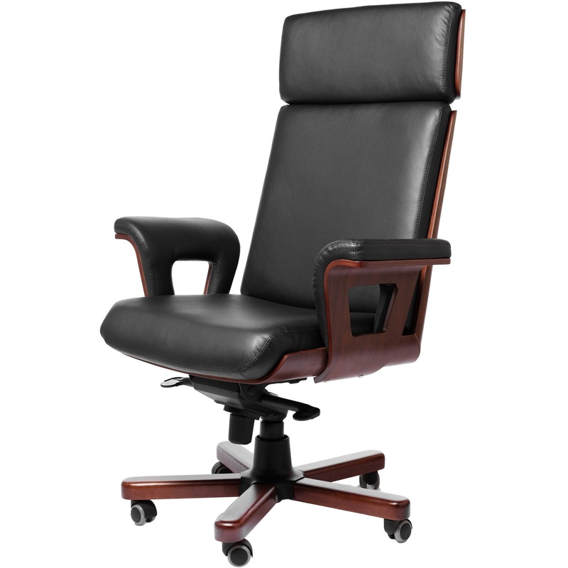 Изображение товара Кресло для руководителя Multi-Office Cadis A чёрное (натуральная кожа, металл)