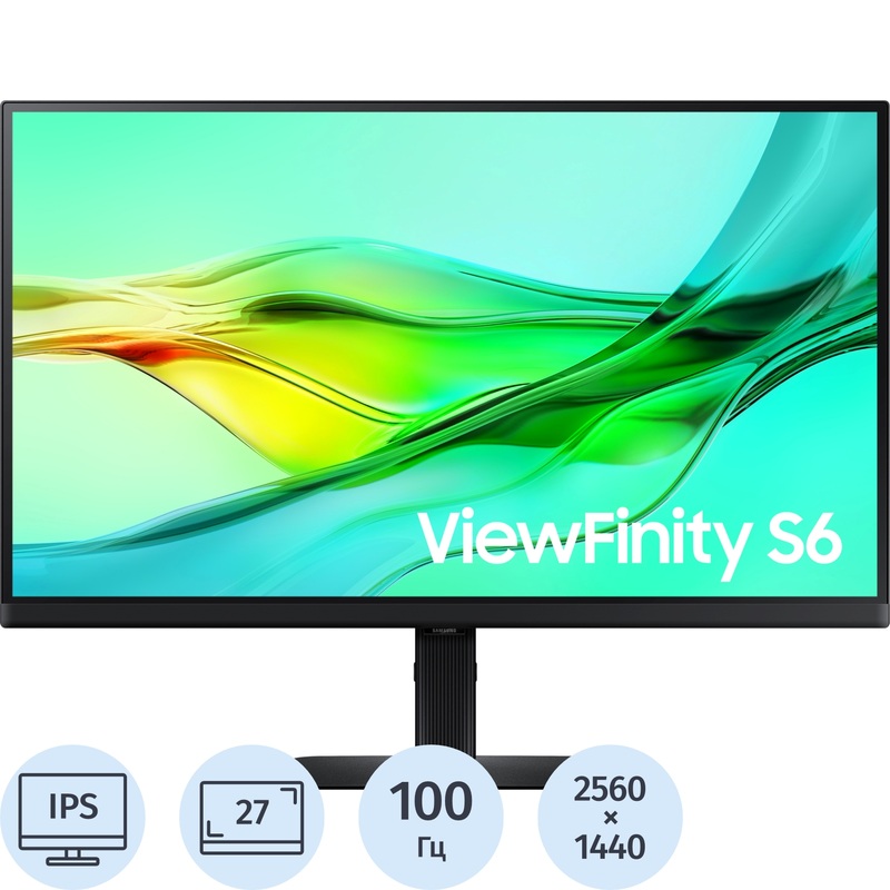 Изображение товара Монитор Samsung ViewFinity S6 27 IPS 2560x1440 HDR USB-C HDMI REG VESA