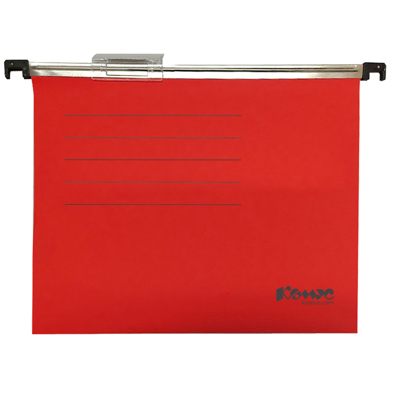 Изображение товара Подвесная папка Комус А4 до 100 листов красная комплект 10 шт
