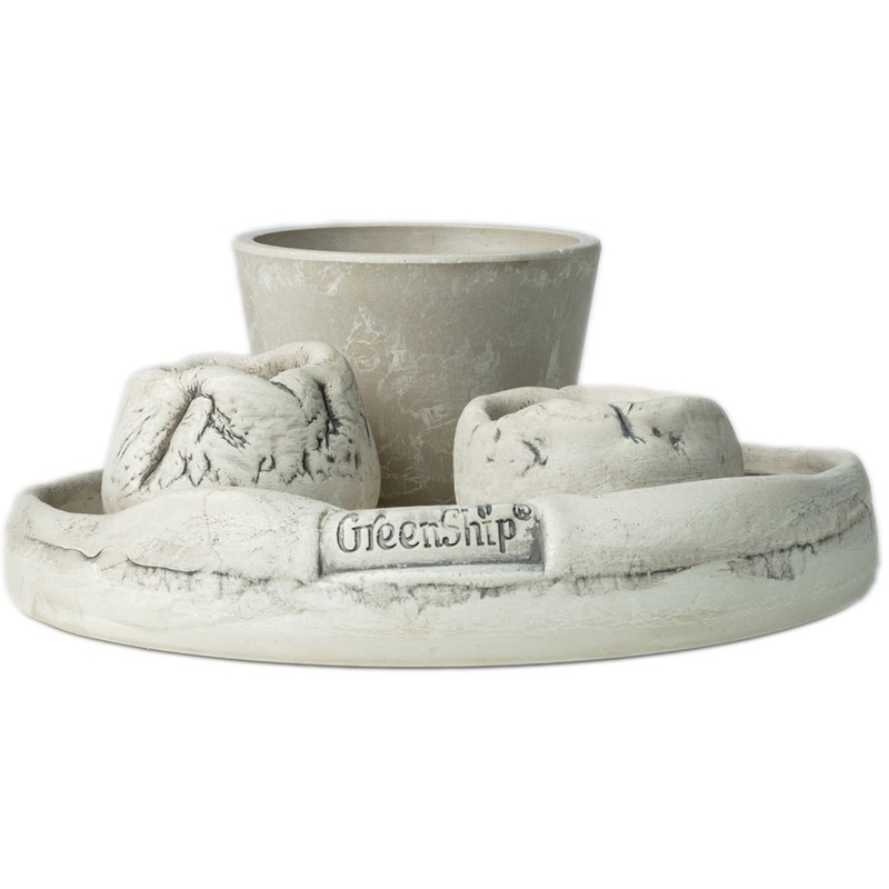 Изображение товара Набор горшков GreenShip 3 штуки с подносом 0.4 л