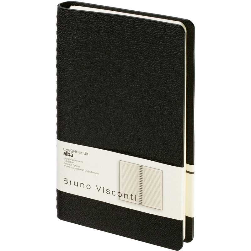 Изображение товара Ежедневник Bruno Visconti Alba A5 - чёрный мягкий, 136 листов