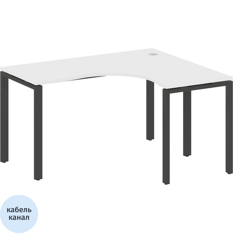 Изображение товара Эргономичный стол Metal System Style БП.СА-3 Пр правый для офиса и дома