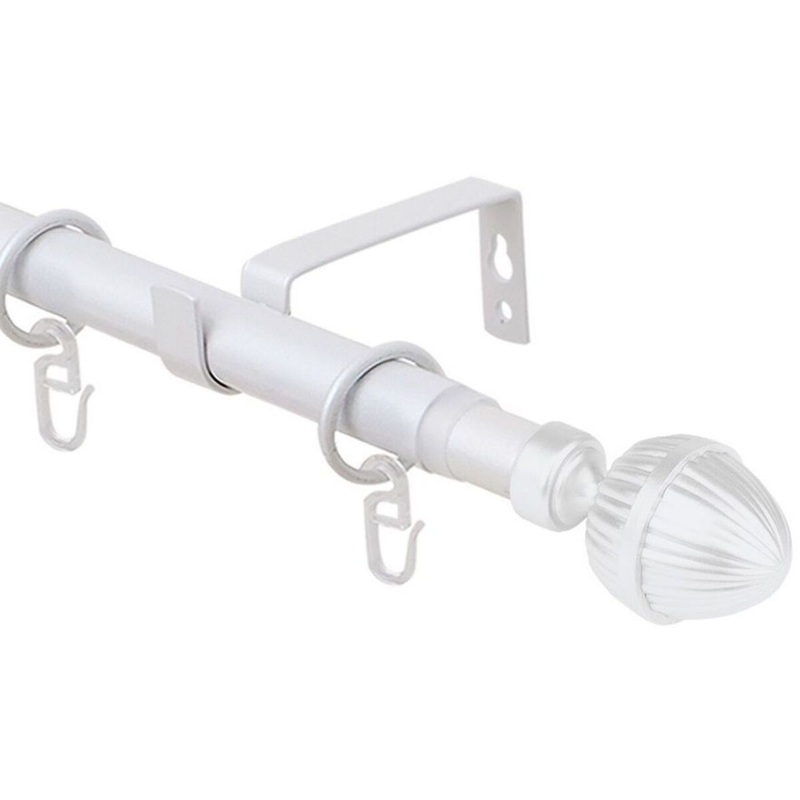 Изображение товара Телескопический карниз для штор однорядный орех жемчуг 160-320 см металлик