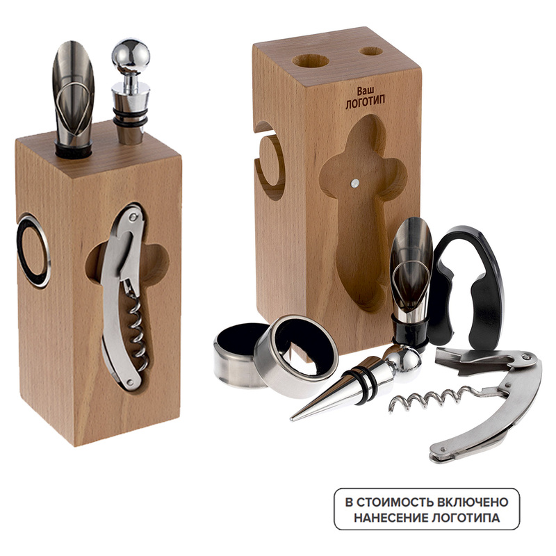 Изображение товара Подарочный набор винных аксессуаров Fiano с индивидуальной гравировкой