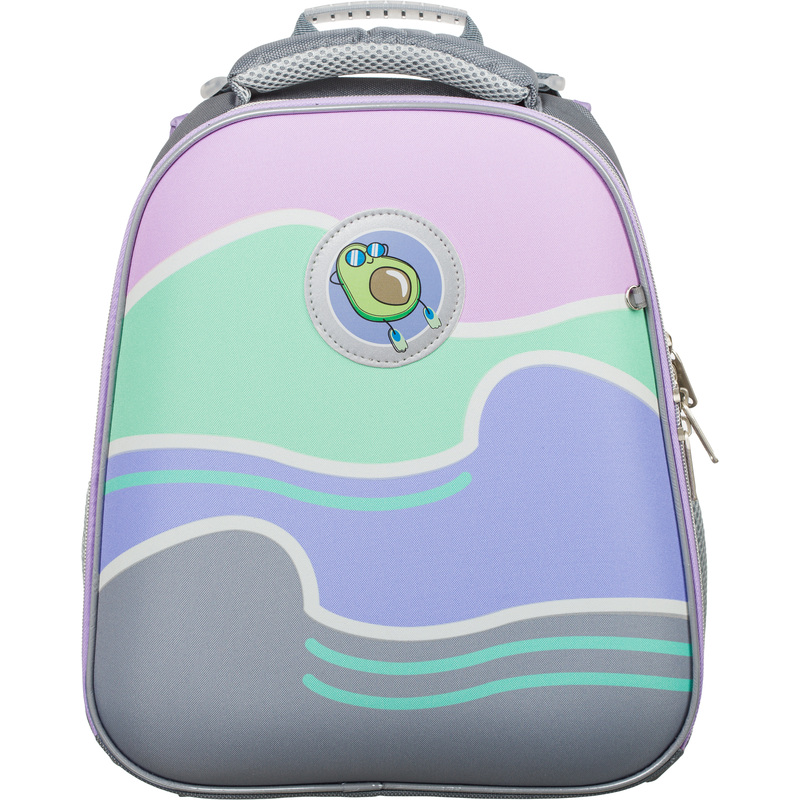 Изображение товара Ранец Комус Класс (№1 School) Basic Avocado cruise анатомический серый с двумя отделениями