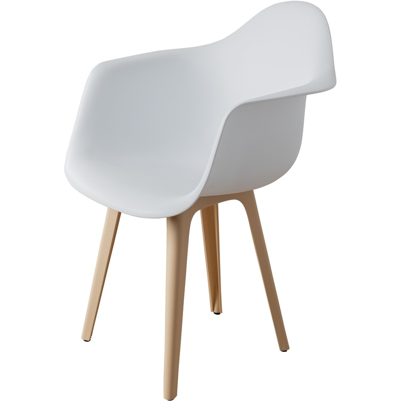 Изображение товара Стул обеденный DSL 330 Plast Beige белый (пластик, 2 штуки в упаковке)