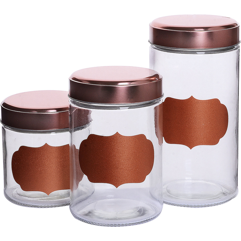 Изображение товара Банки для сыпучих продуктов Mayer & Boch стеклянные 1 штука 0.85 л, 1 штука 1.25 л, 1 штука 1.7 л