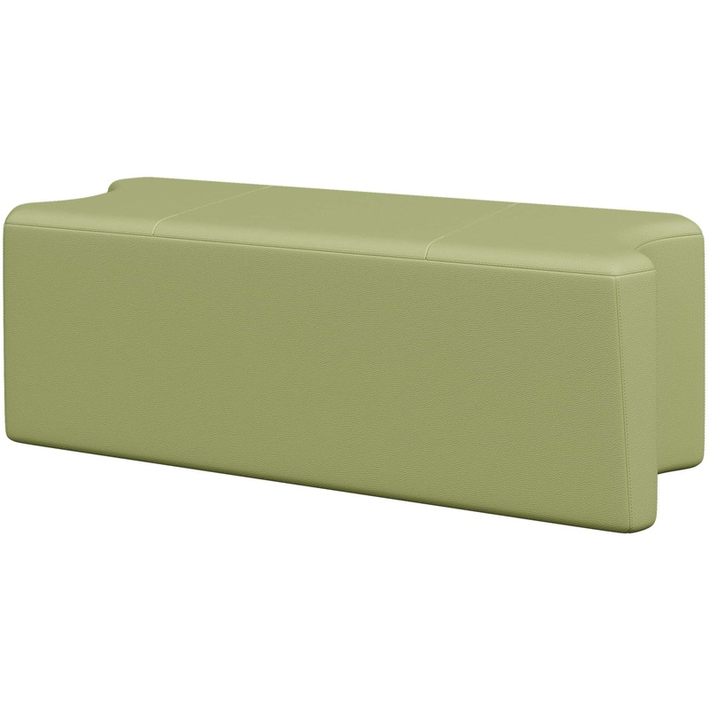 Изображение товара Модуль дивана прямой Молекула Mol2 двухместный салатовый из искусственной кожи