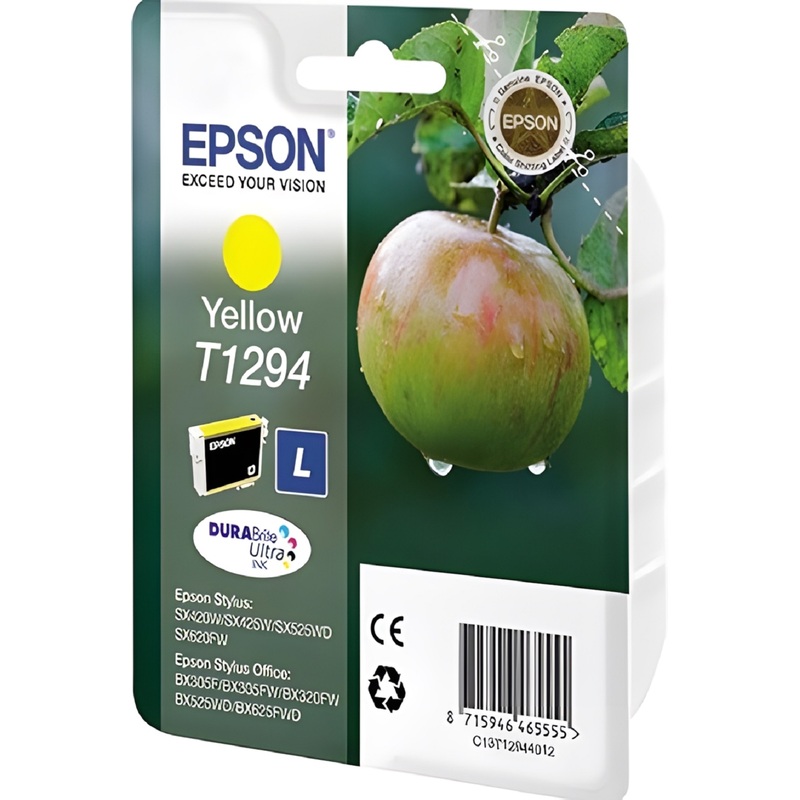 Изображение товара Картридж струйный Epson T12944 6269C001 жёлтый оригинальный для Stylus SX420W