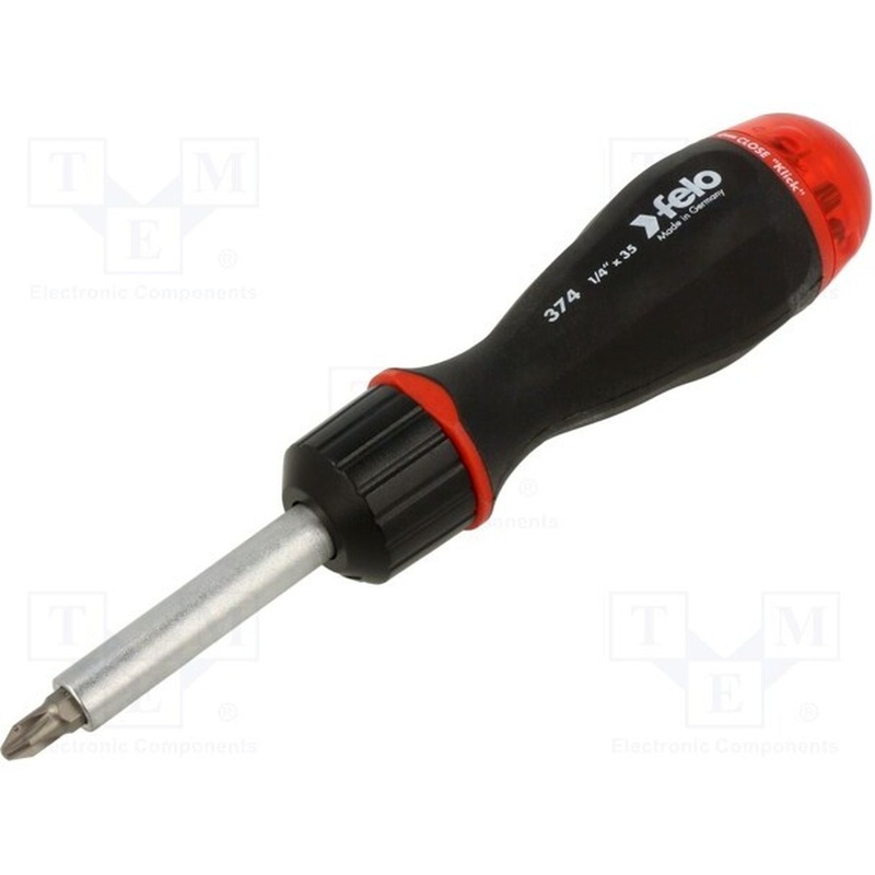 Изображение товара Отвертка реверсивная Felo с набором бит 9 шт Германия