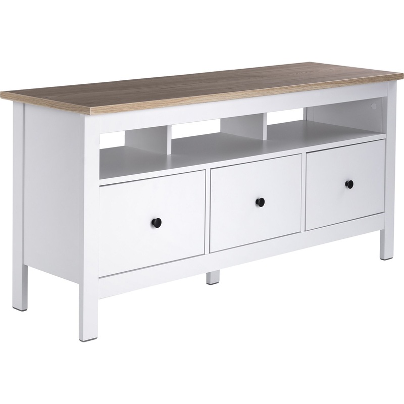 Изображение товара Тумба Сага с 3 ящиками в стиле Прованс белая и ясень