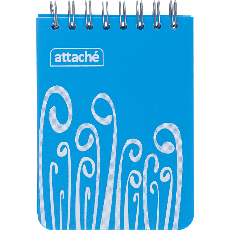 Изображение товара Блокнот Attache Fantasy А7 80 листов голубой в клетку на спирали