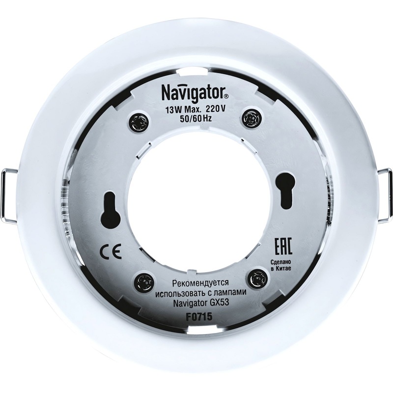 Изображение товара Светильник светодиодный Navigator NGX-R1-001-GX53 13Вт IP20 потолочный встроенный