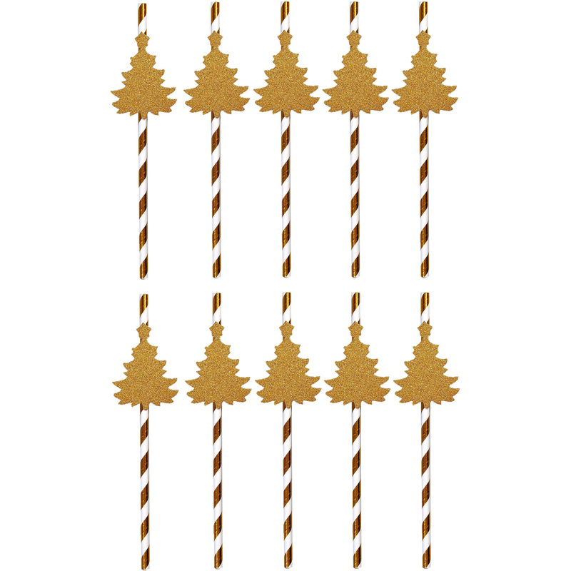 Изображение товара Трубочки для коктейля Страна Карнавалия Елочка (10 штук в упаковке)