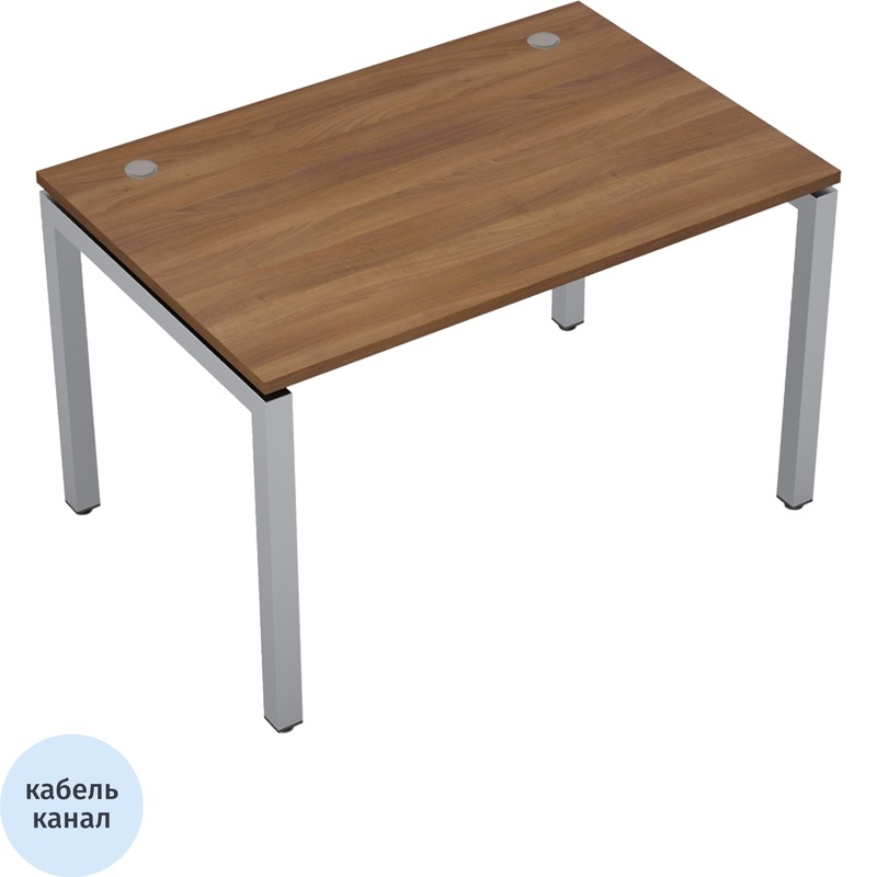 Изображение товара Стол прямой Avance 6М.568 шамони тёмный/алюминий матовый 1200х600х750 мм