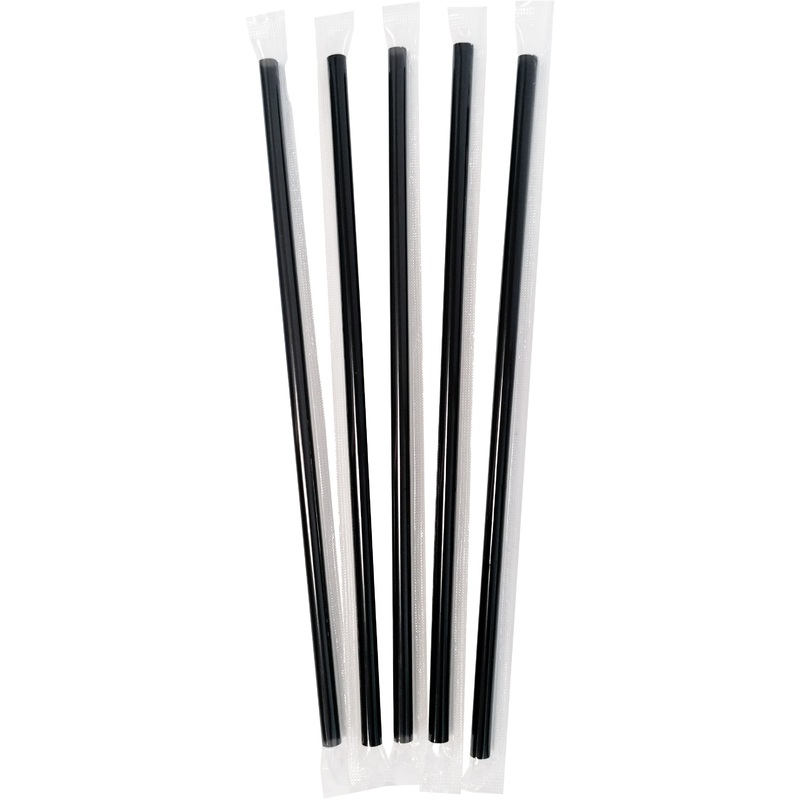 Изображение товара Трубочки для коктейля пластиковые прямые длина 210 мм диаметр 7 мм (500 штук)