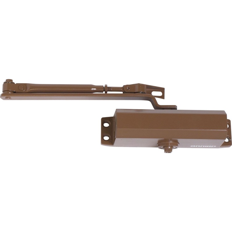 Изображение товара Доводчик дверной Аллюр 168/3-5 A-C до 120 кг коричневый