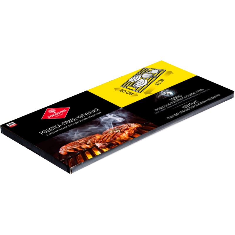 Изображение товара Решетка-гриль для мангала Forester 43x20 см (CI-03)