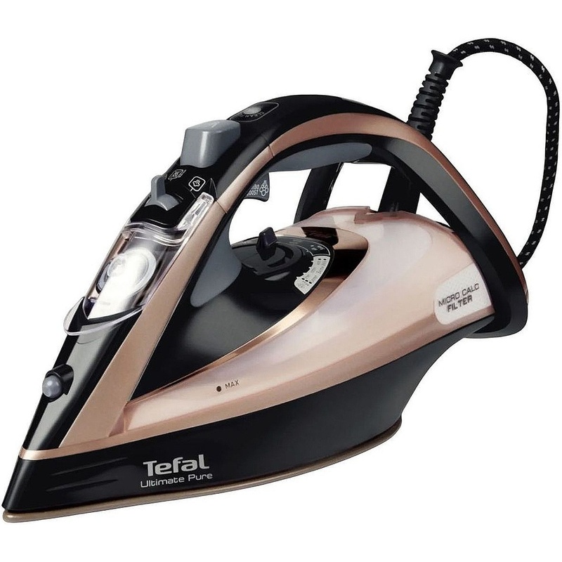 Изображение товара Утюг Tefal FV9845E0 розовый с автоматическим отключением и защитой от накипи