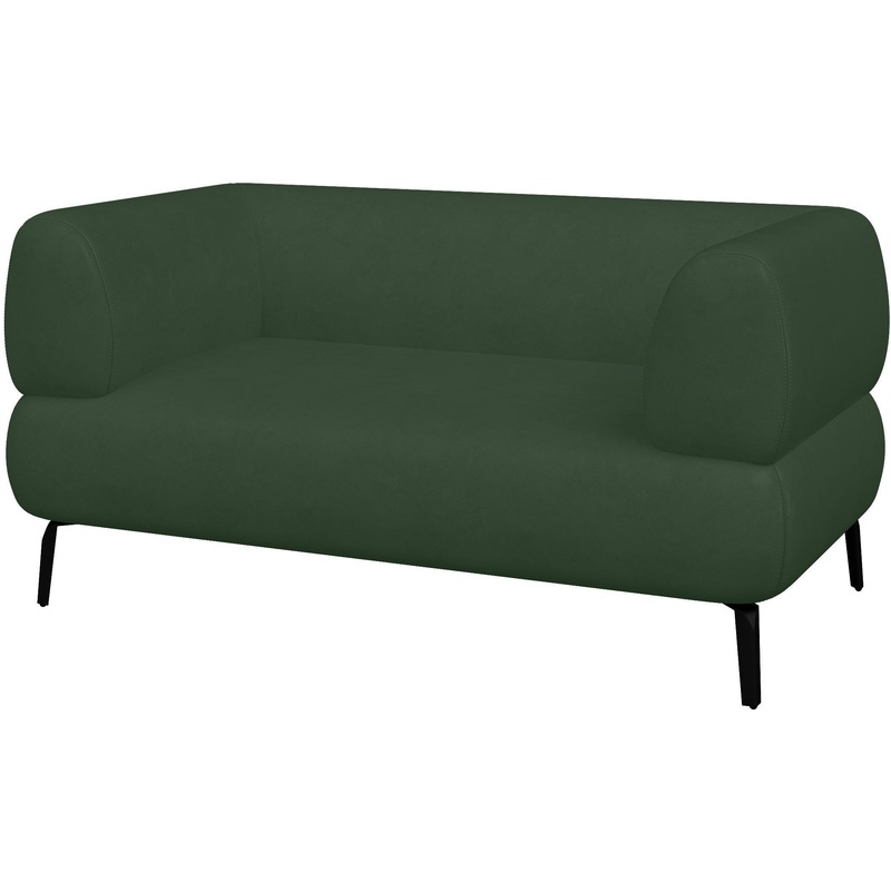 Изображение товара Диван двухместный Флойд Fd2-2 тёмно-зелёный искусственная кожа для офиса