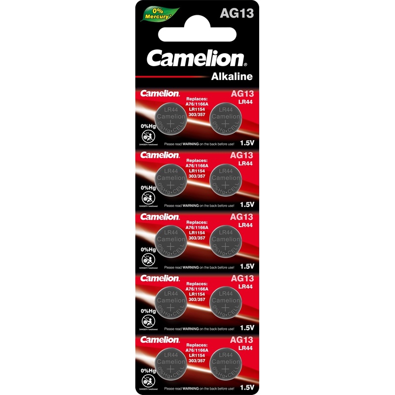 Изображение товара Батарейка LR44 Camelion 10 штук в упаковке алкалиновая