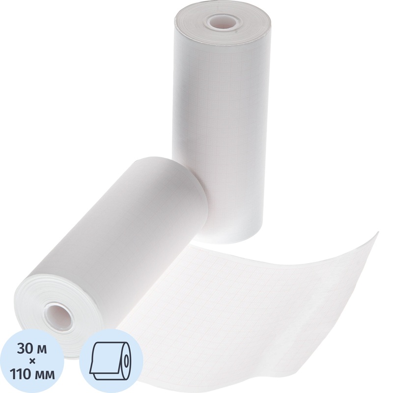 Изображение товара Бумага для ЭКГ в рулоне 30 м x 110 мм - высокое качество и надежность